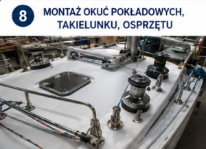8. Montaż okuć pokładowych, takielunku, osprzętu